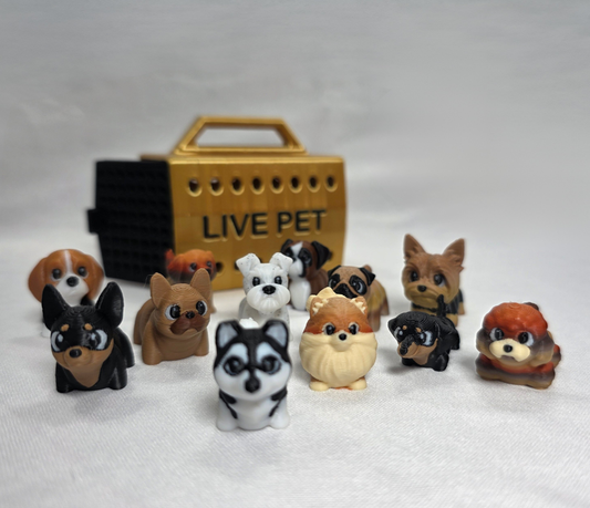 Mini Dogs + Kennel 12pzs