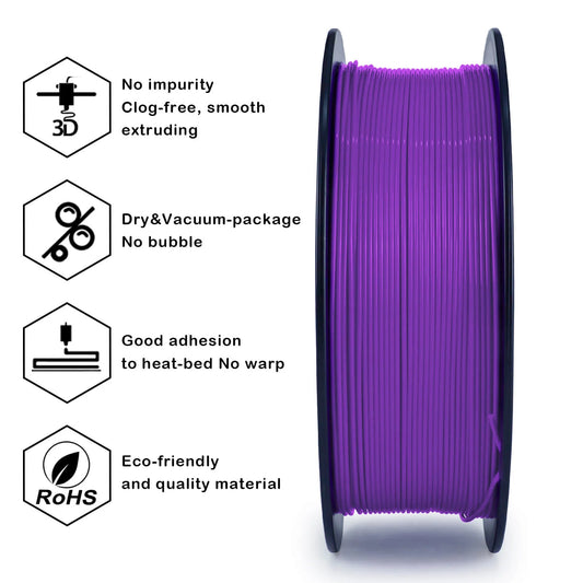 ZIRO PLA PRO Basic Color Series Filament 1.75mm, Purple
