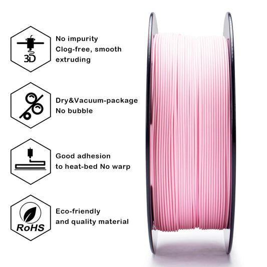 ZIRO Matte PLA Filament 1.75mm, Pastel Pink