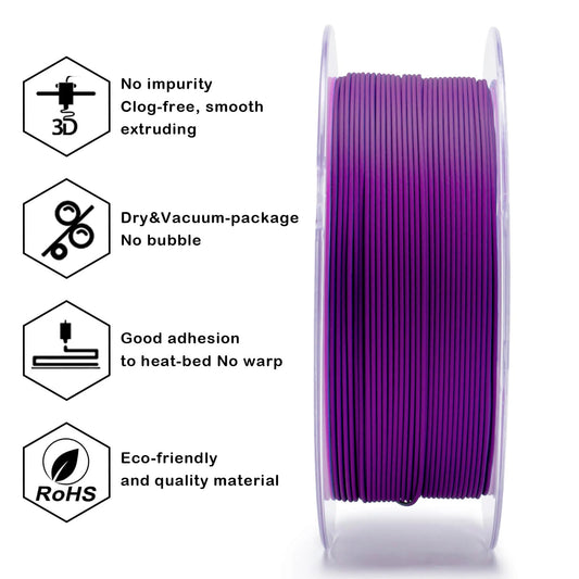 ZIRO Tri-color Matte PLA Filament 1.75mm, Indigo Space