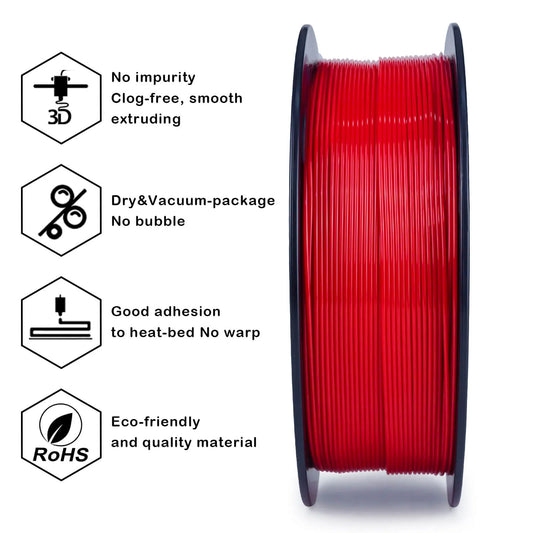 ZIRO PLA PRO Basic Color Series Filament 1.75mm, Red