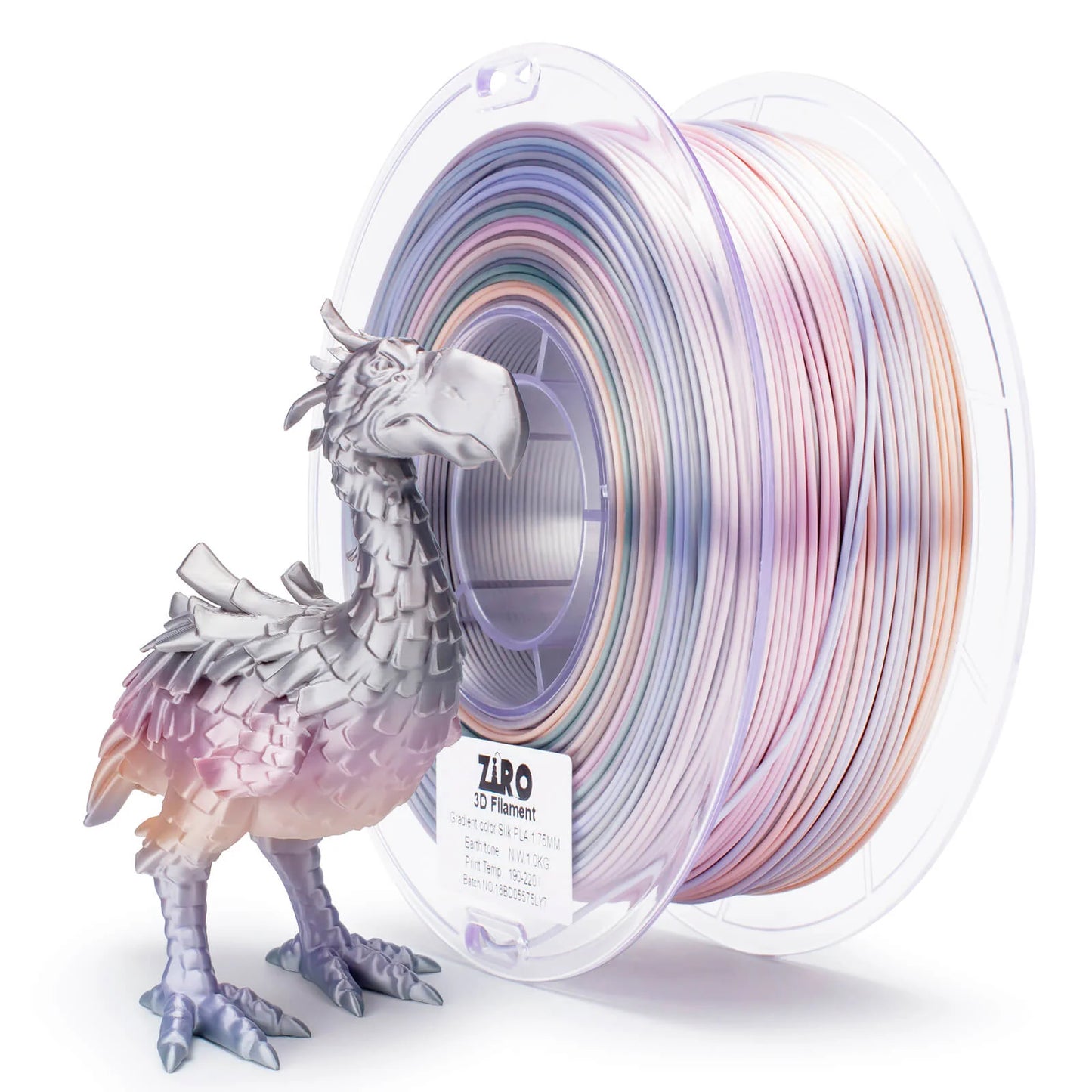 ZIRO Gradient Silk PLA Filament 1.75mm, Earth Tone