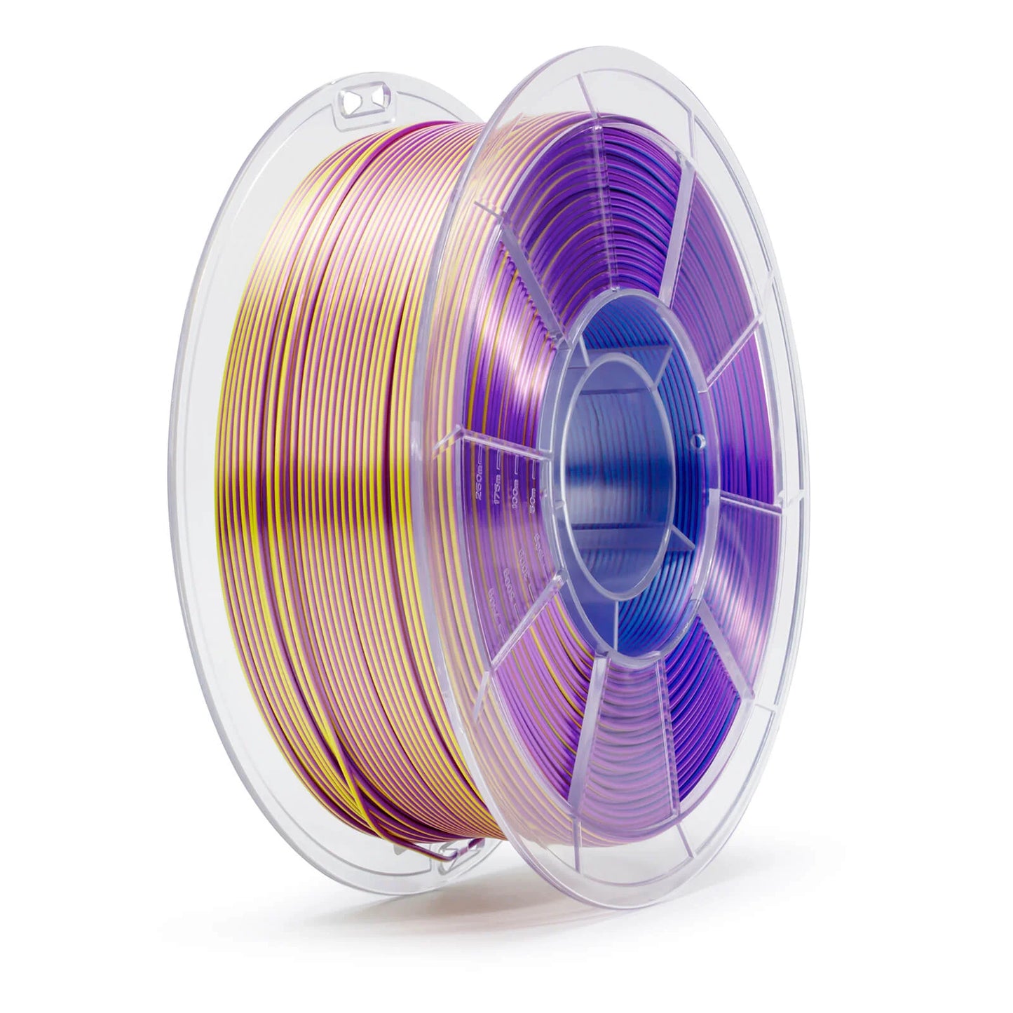 ZIRO Tri-color Silk PLA Filament 1.75mm, Green & Blue & Purple
