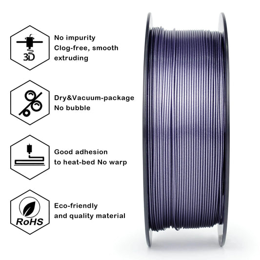 ZIRO Glitter Diamond PLA Filament 1.75mm, Lavender