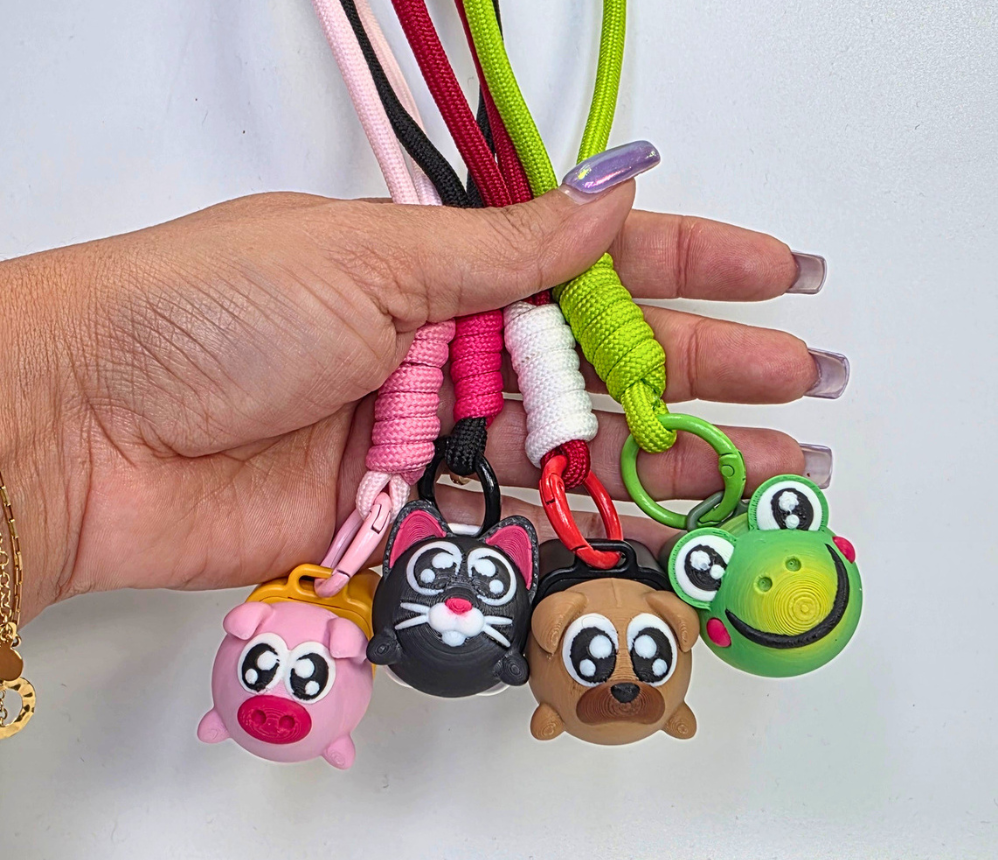 Light & Sound Cat Clicker Fidget Keychain