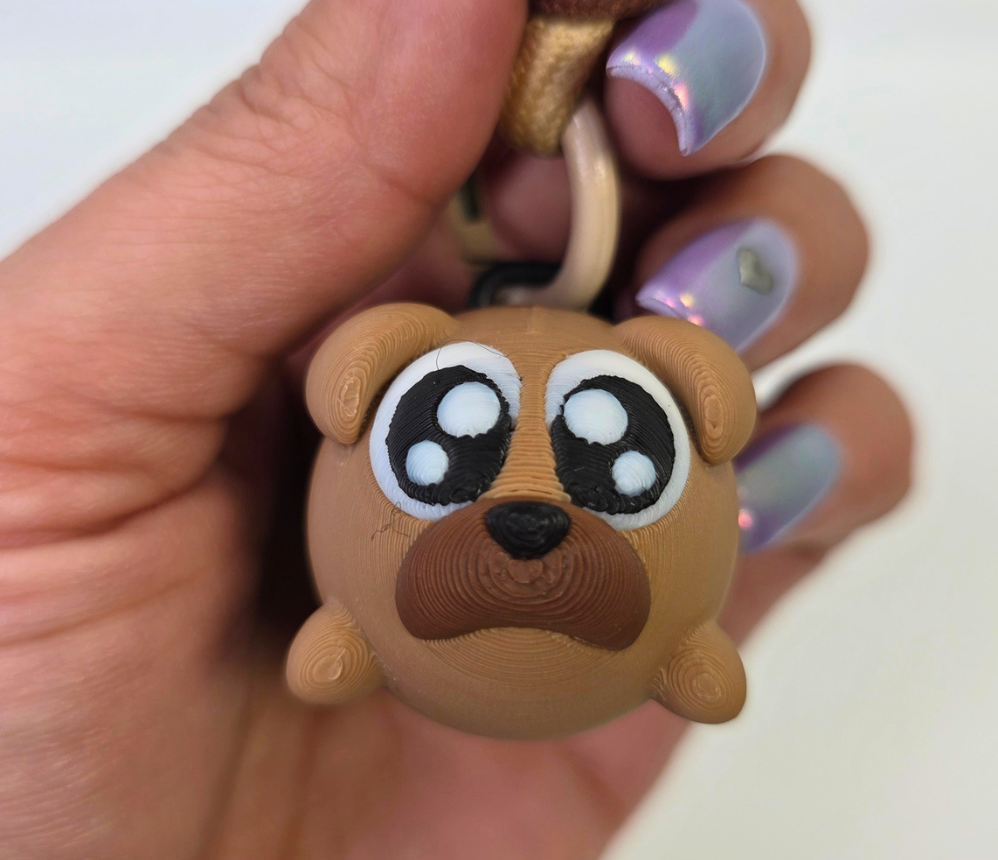 Light & Sound Dog Clicker Fidget Keychain