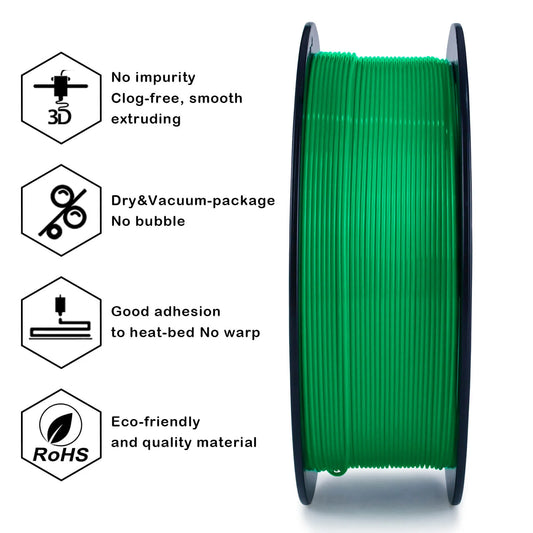 ZIRO PLA PRO Basic Color Series Filament 1.75mm, Green