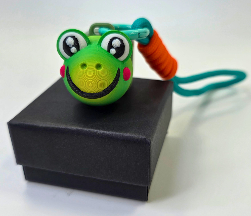 Light & Sound Frog Clicker Fidget Keychain