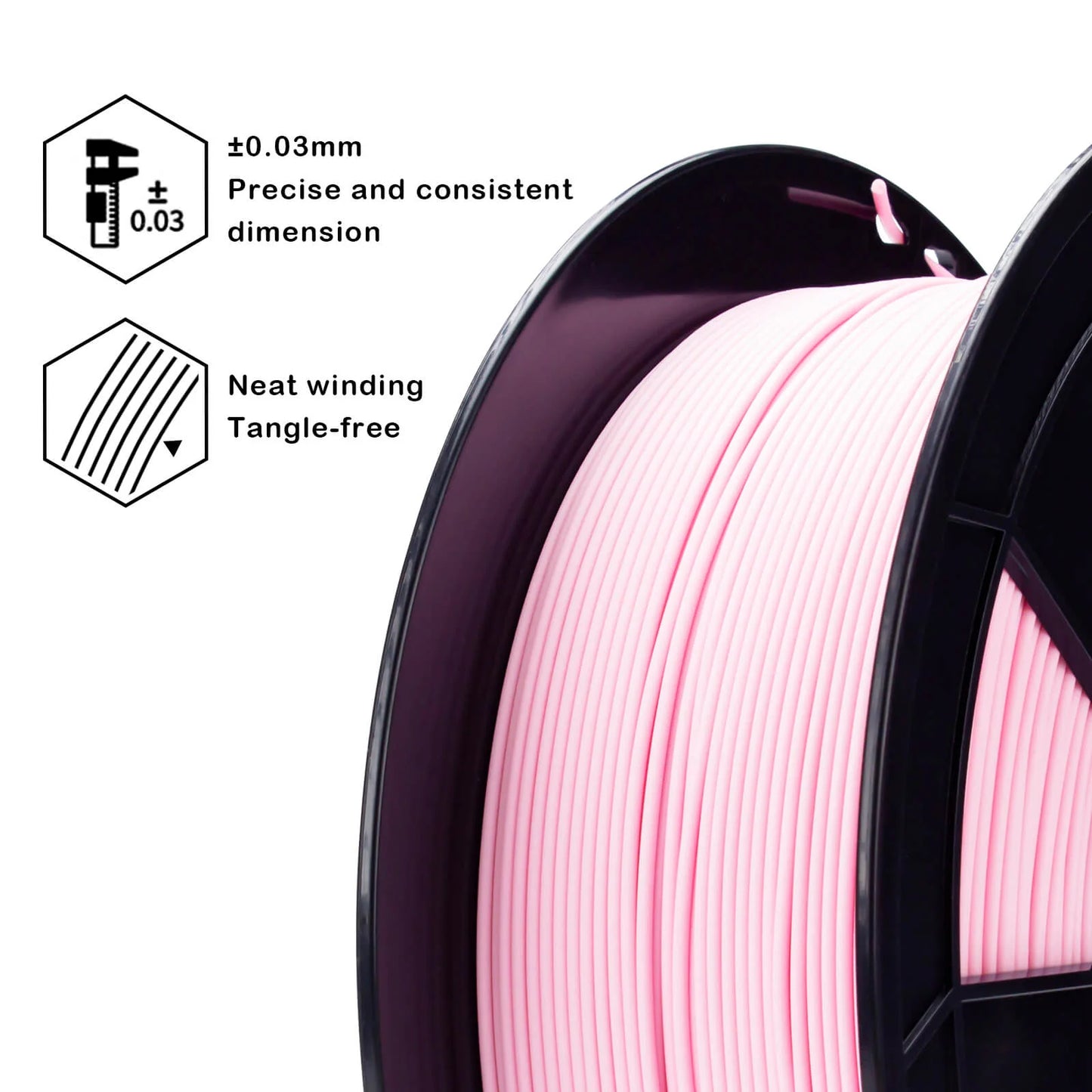 ZIRO Matte PLA Filament 1.75mm, Pastel Pink