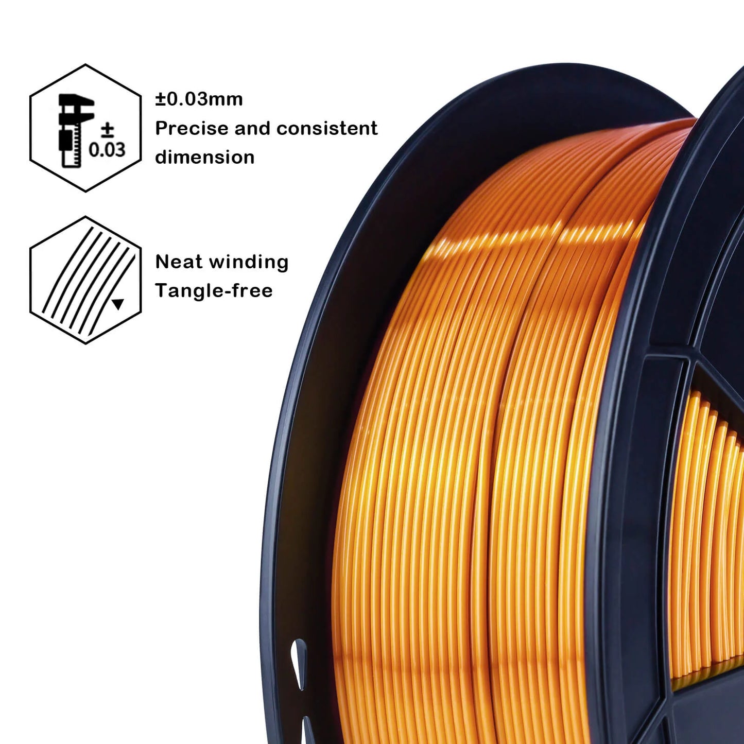 ZIRO Silk PLA Filament 1.75mm, Red Cooper