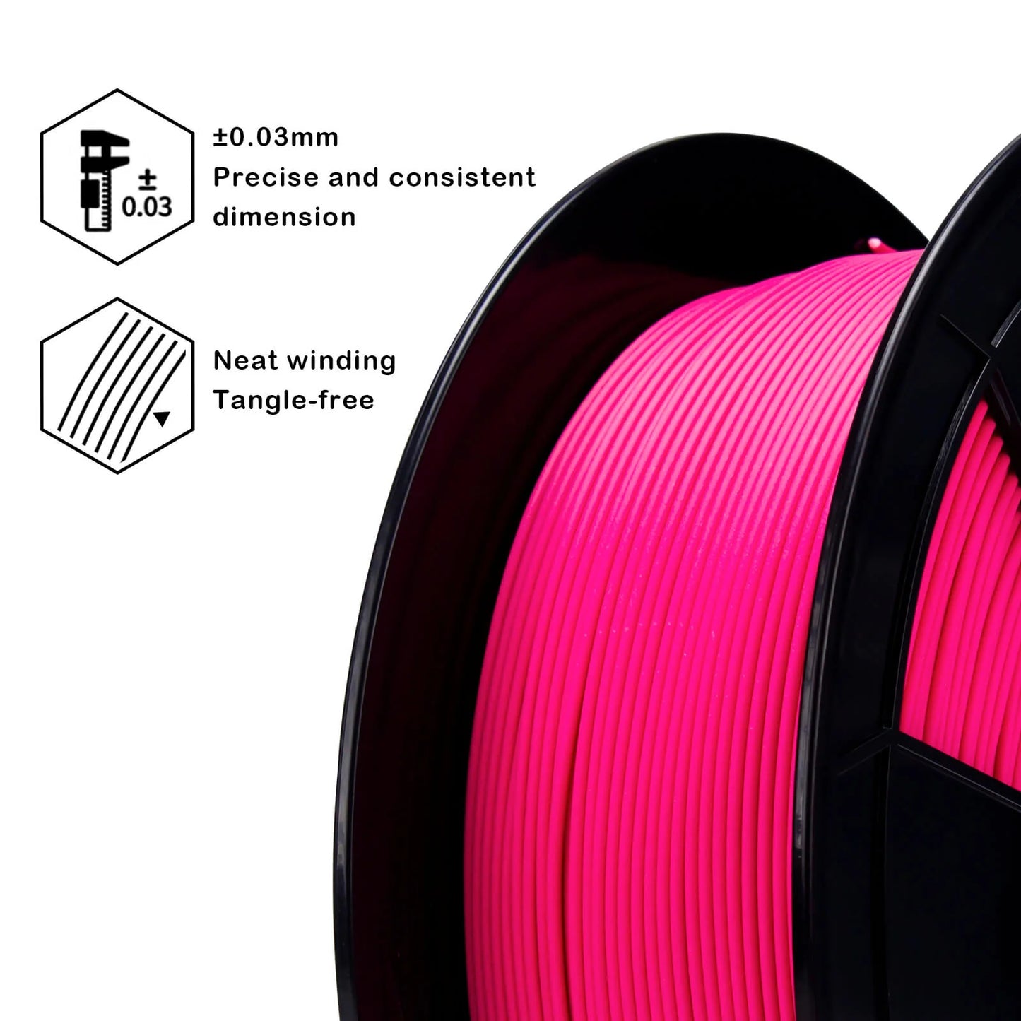 ZIRO Matte PLA Filament 1.75mm, Rose