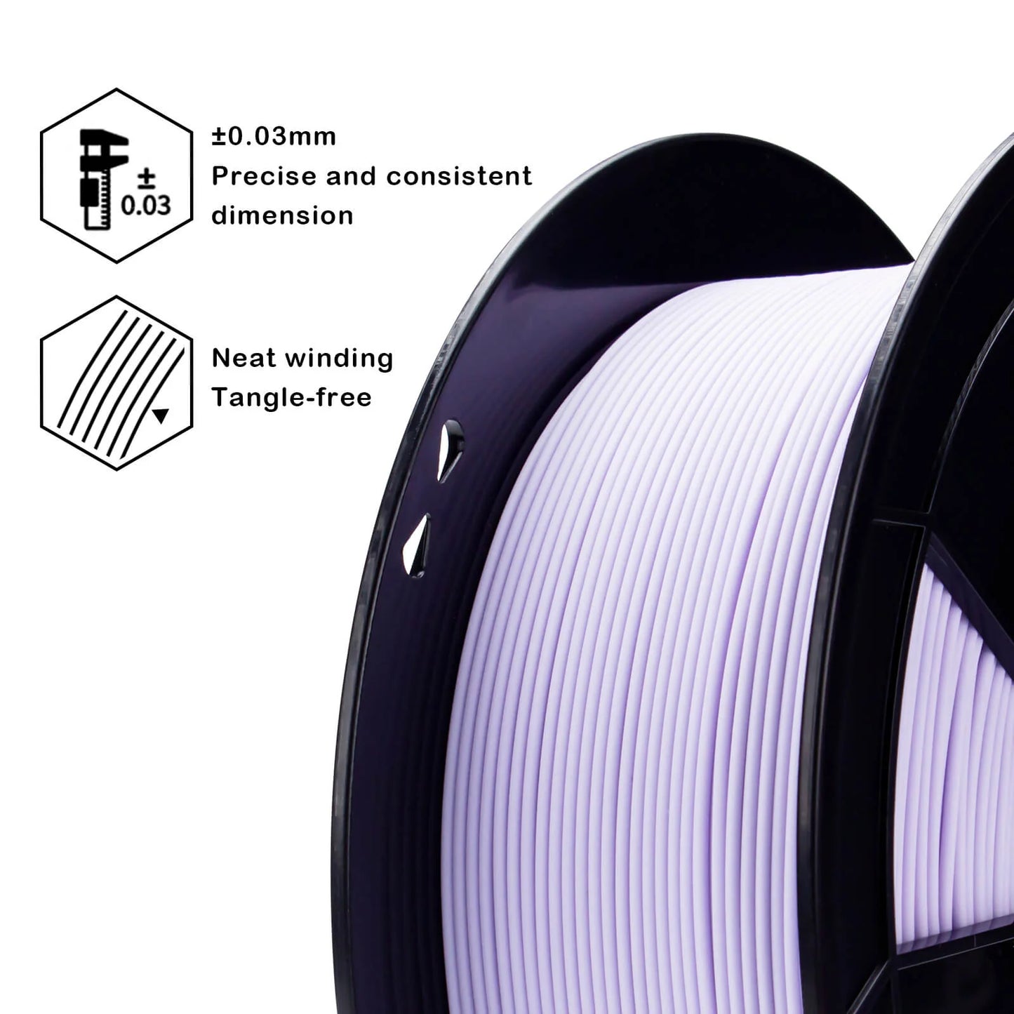 ZIRO Matte PLA Filament 1.75mm, Pastel Purple