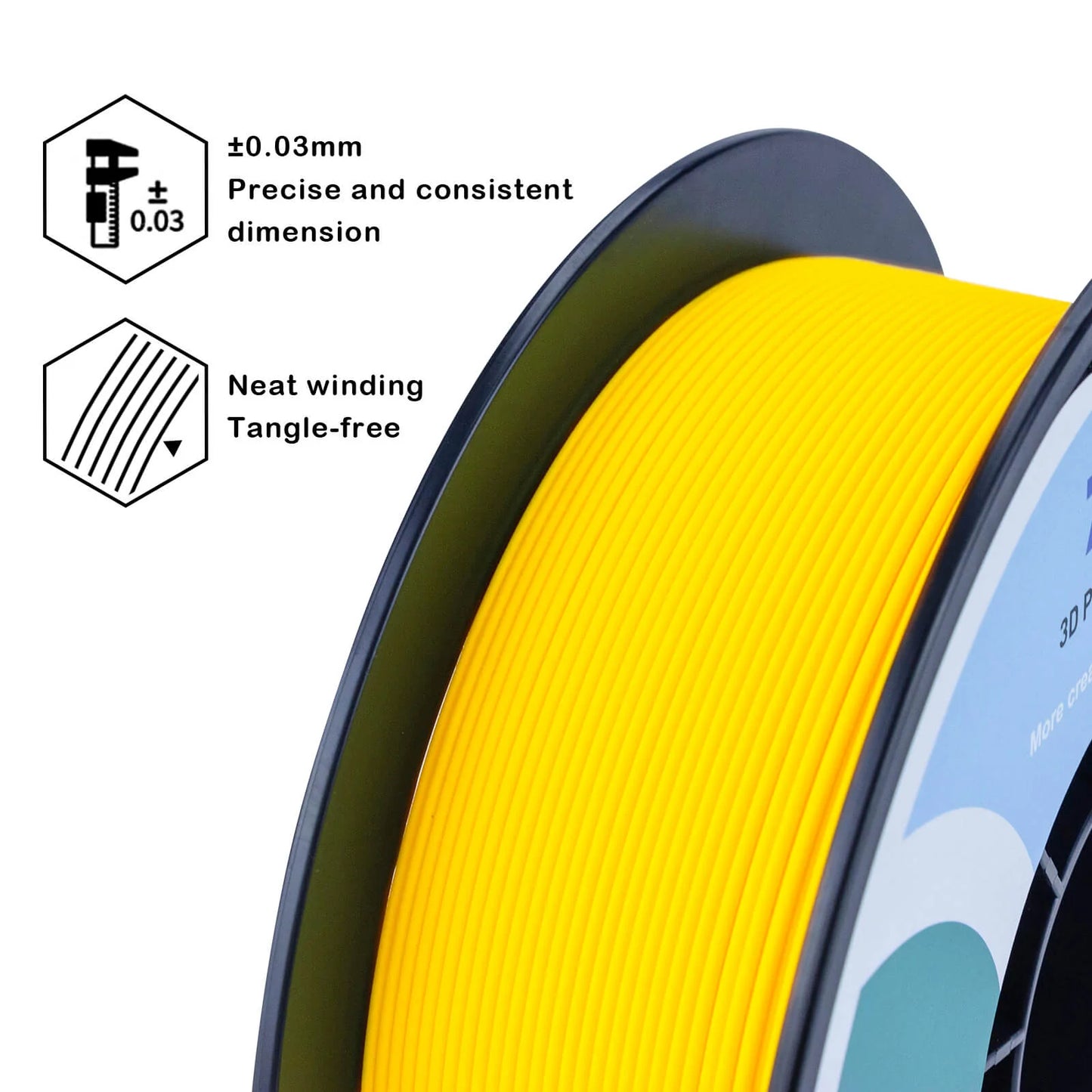 ZIRO Matte PLA Filament 1.75mm, Yellow