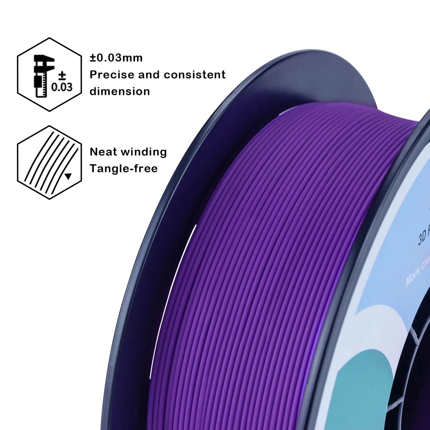 ZIRO Matte PLA Filament 1.75mm, Purple