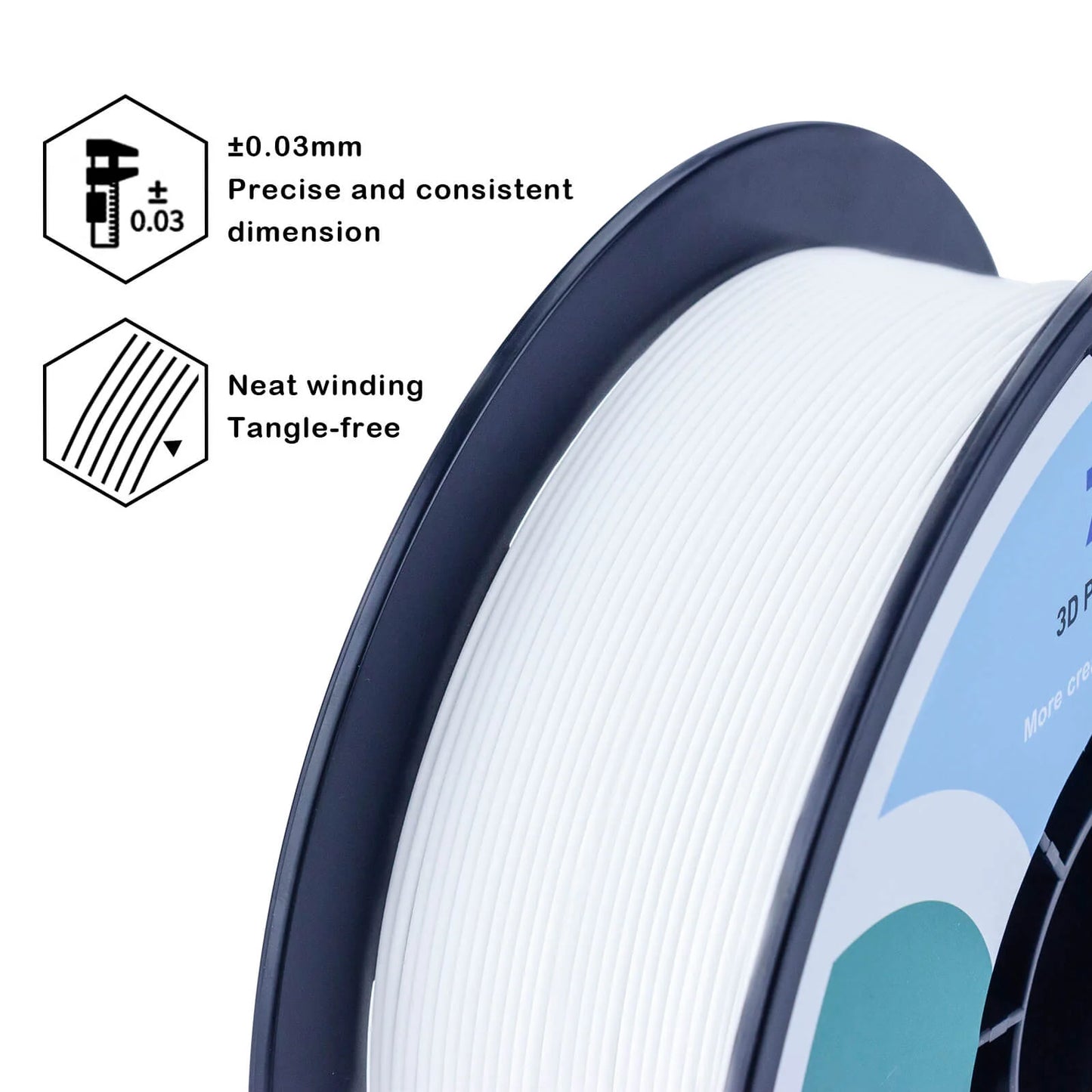 ZIRO Matte PLA Filament 1.75mm, White