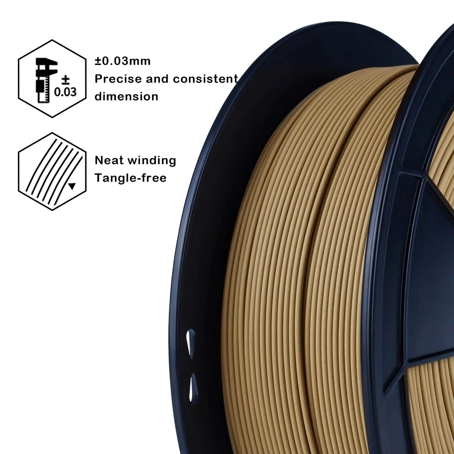 ZIRO Matte PLA Filament 1.75mm, Wood