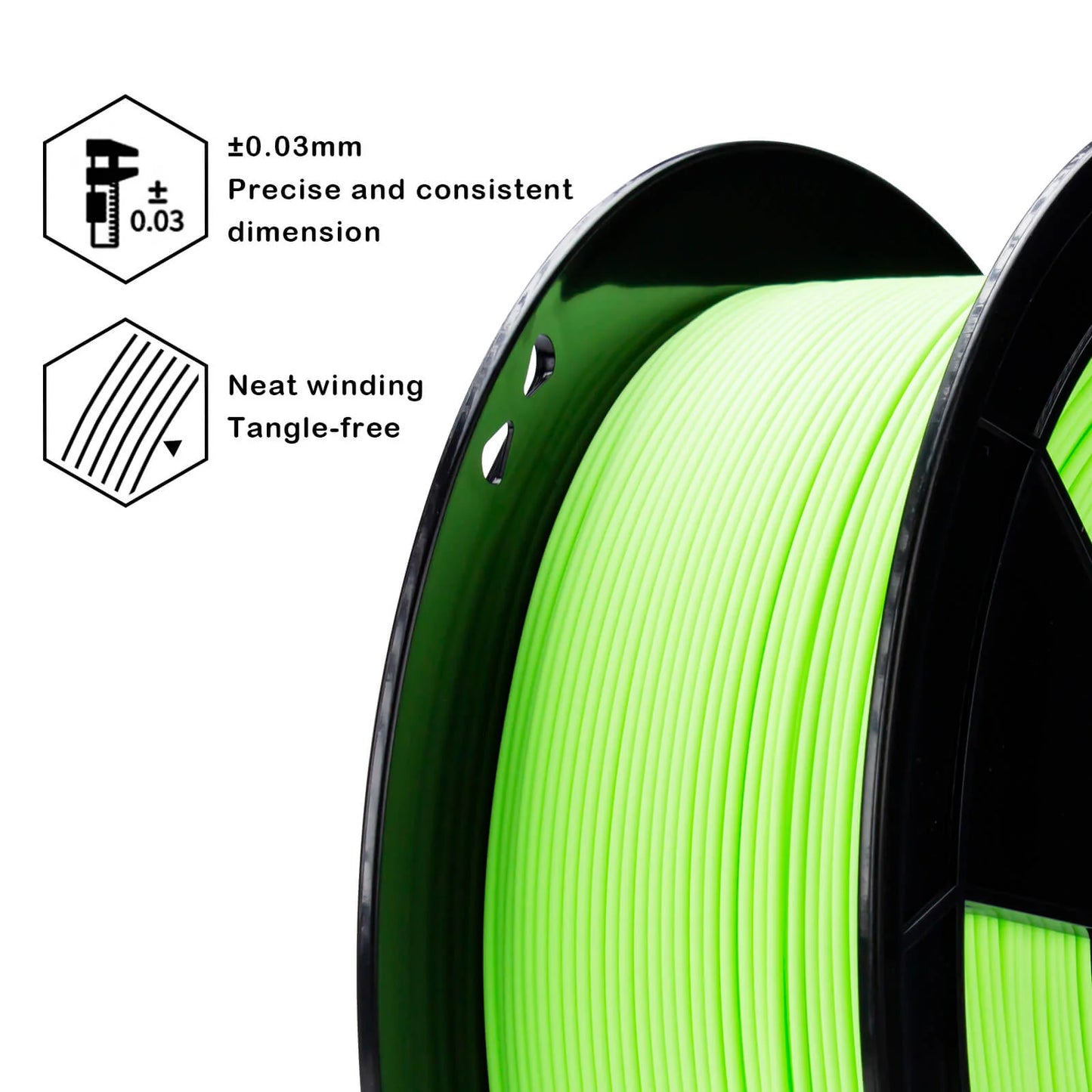 ZIRO Matte PLA Filament 1.75mm, Pastel Green