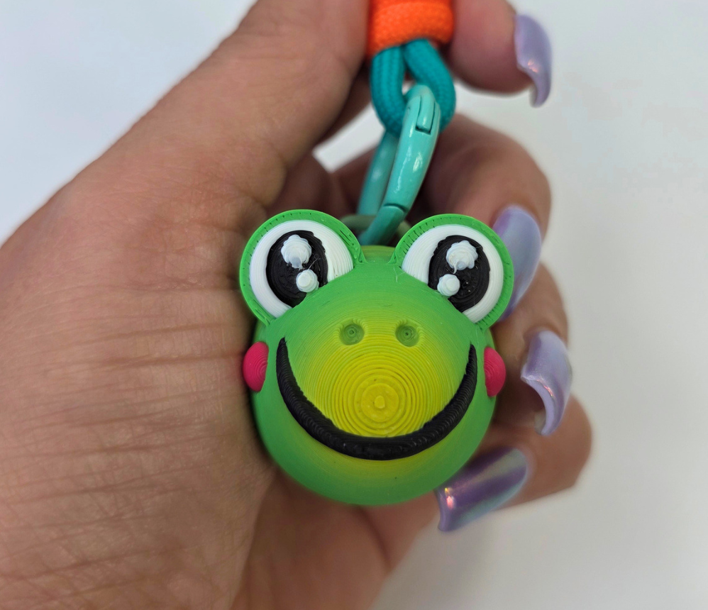 Light & Sound Frog Clicker Fidget Keychain