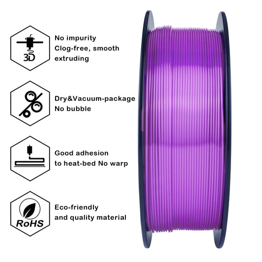 ZIRO Silk PLA Filament 1.75mm, Purple