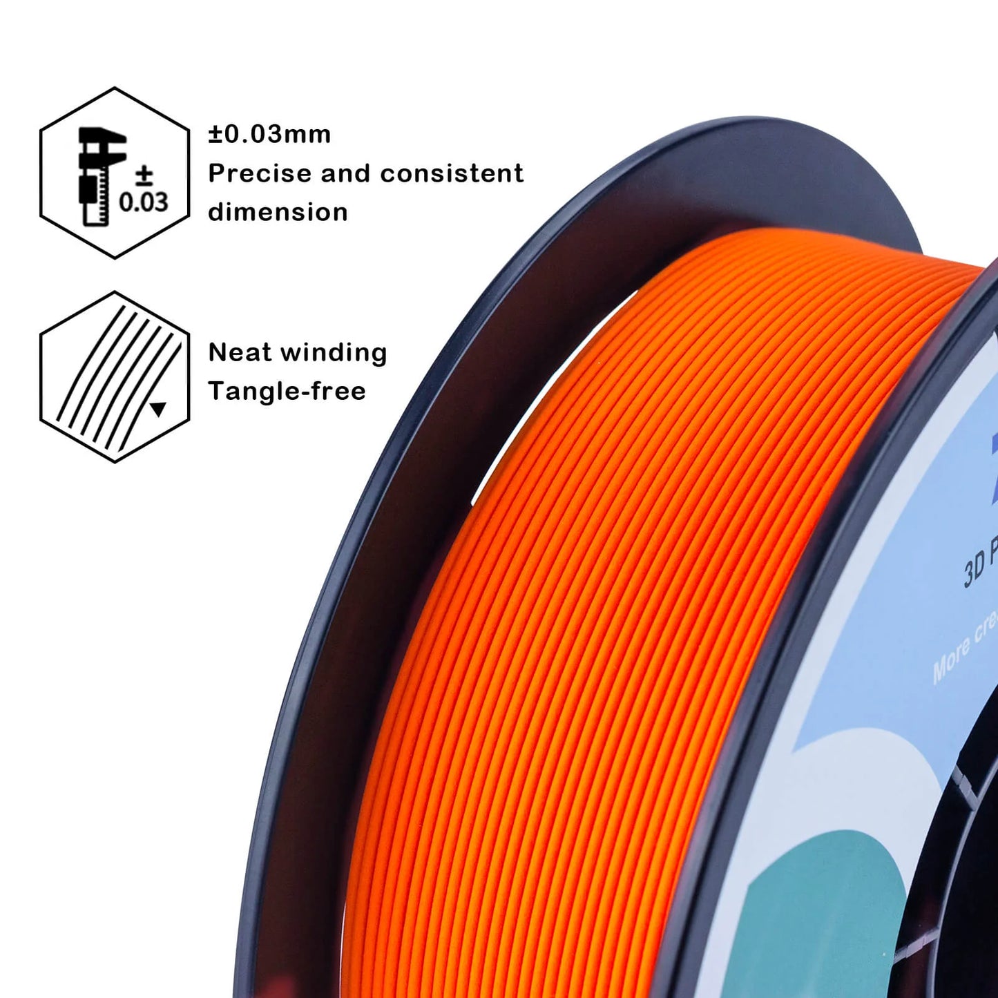 ZIRO Matte PLA Filament 1.75mm, Orange
