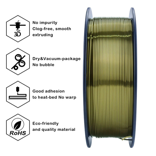 ZIRO Silk PLA Filament 1.75mm, Bronze