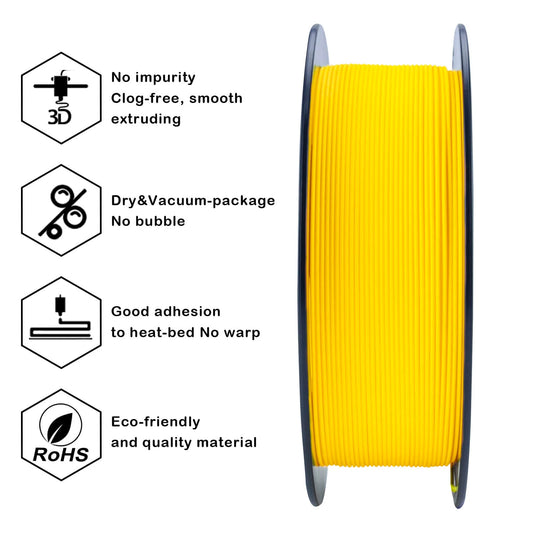 ZIRO Matte PLA Filament 1.75mm, Yellow