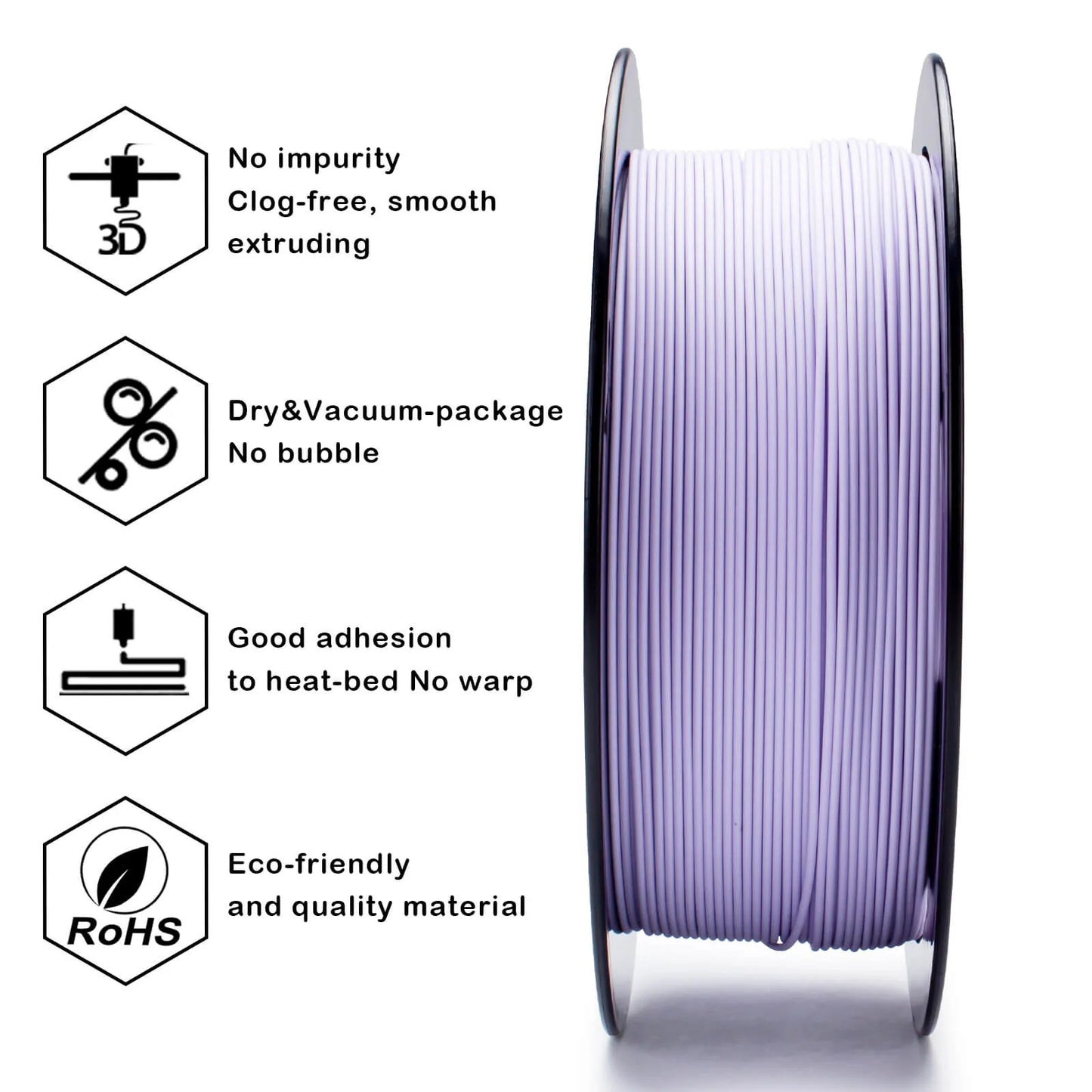 ZIRO Matte PLA Filament 1.75mm, Pastel Purple