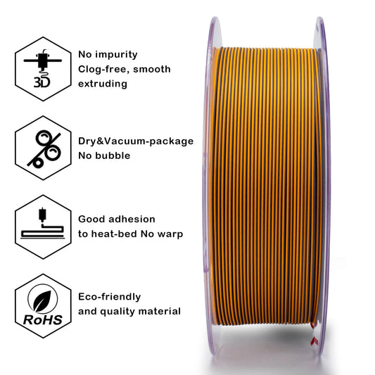 ZIRO Tri-color Matte PLA Filament 1.75mm, Volcano