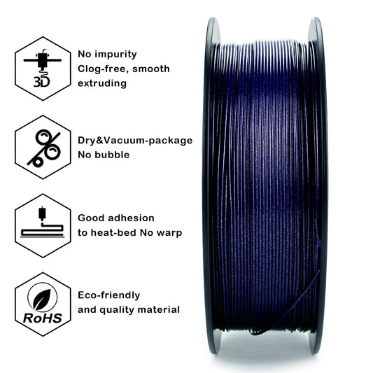 ZIRO Glitter Diamond PLA Filament 1.75mm, Blue