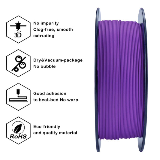 ZIRO Matte PLA Filament 1.75mm, Purple
