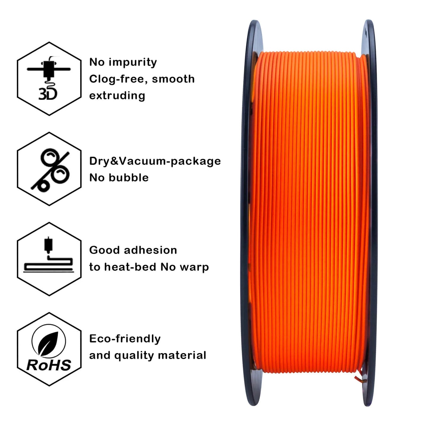 ZIRO Matte PLA Filament 1.75mm, Orange