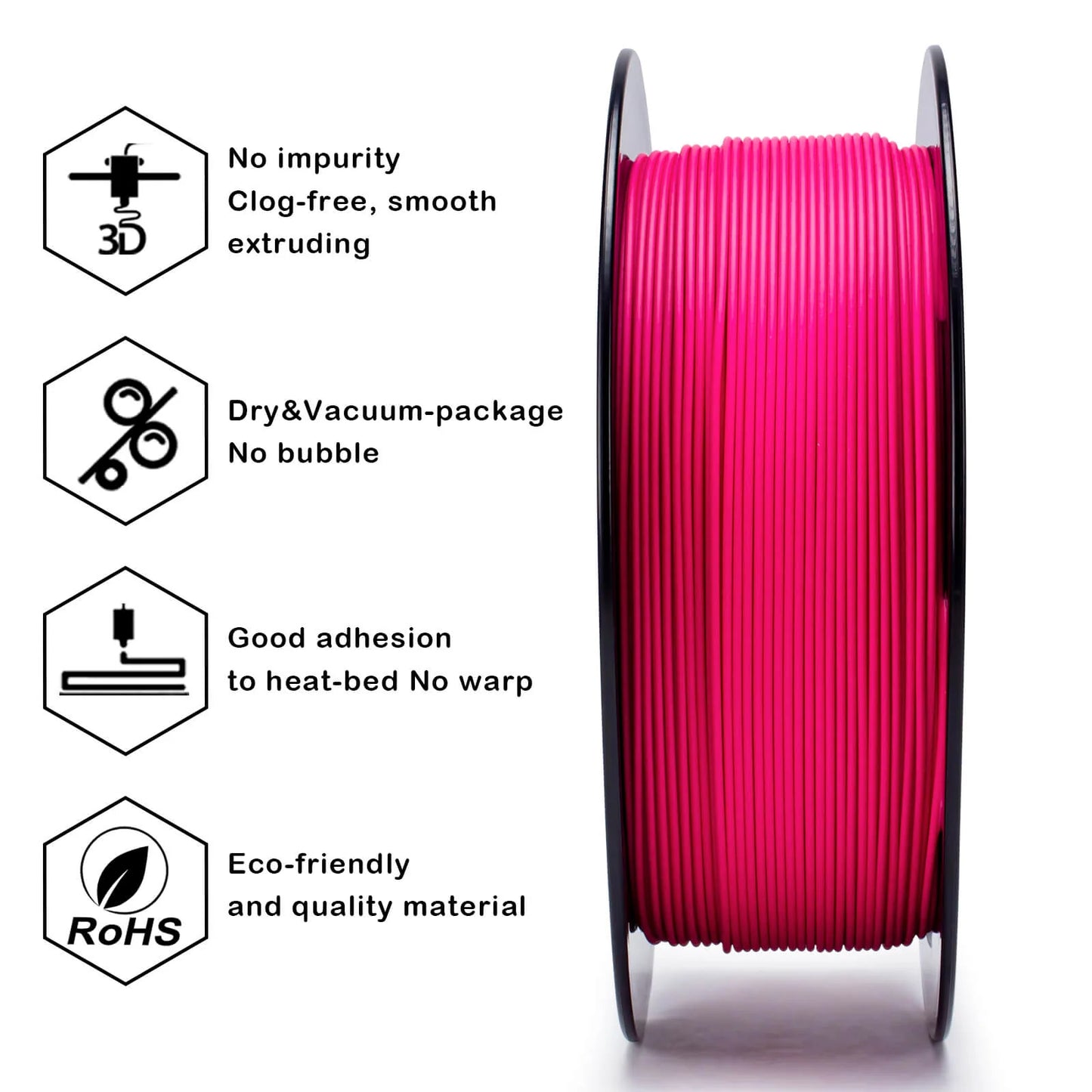 ZIRO Matte PLA Filament 1.75mm, Rose