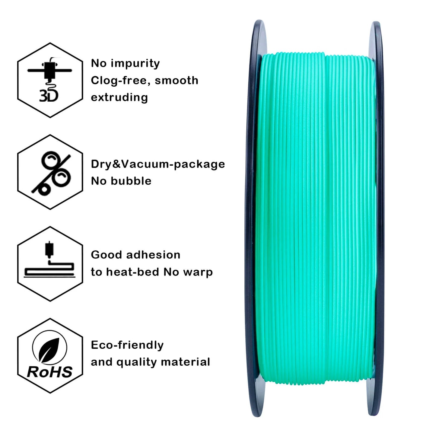 ZIRO Matte PLA Filament 1.75mm, Cyan