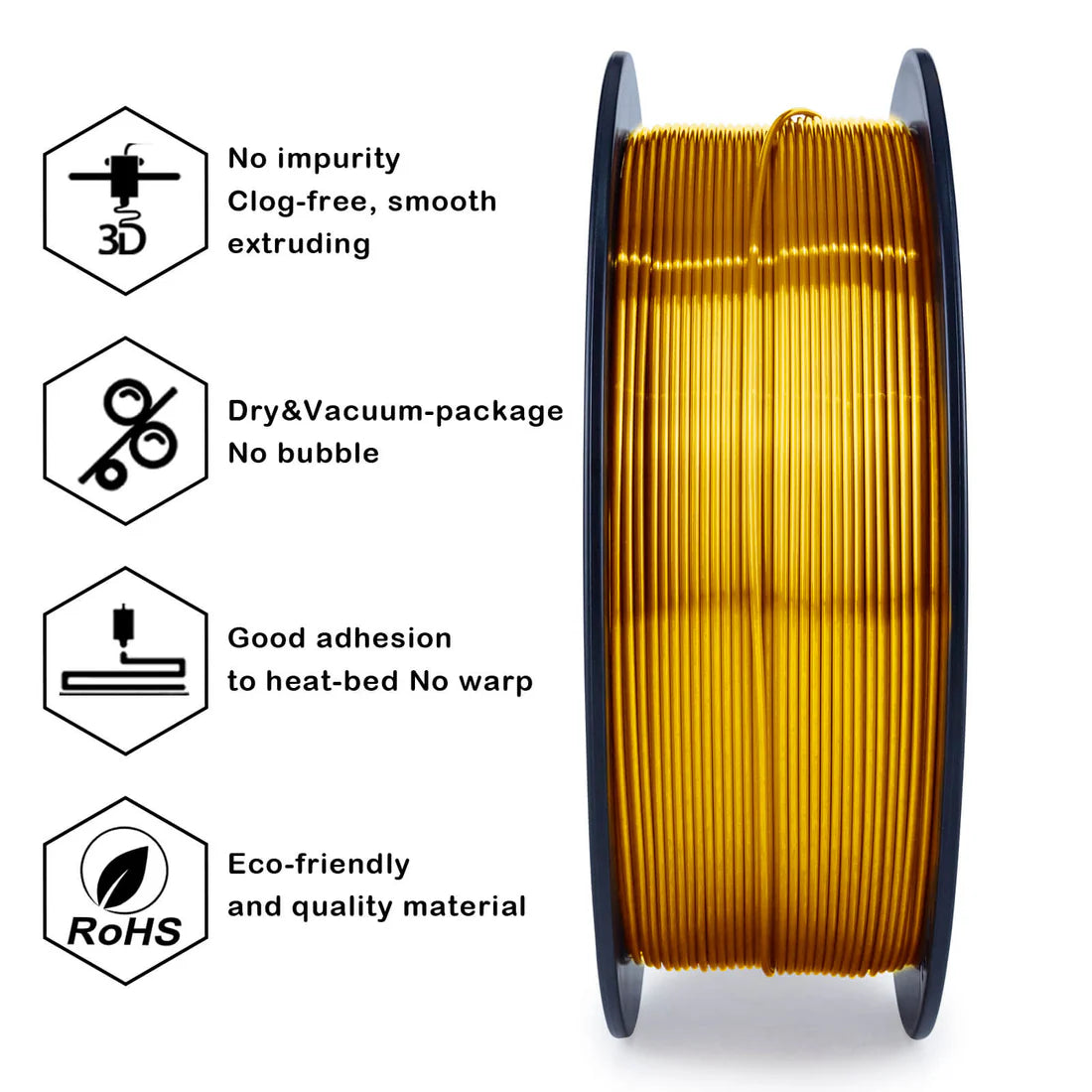 ZIRO Silk PLA Filament 1.75mm, Gold