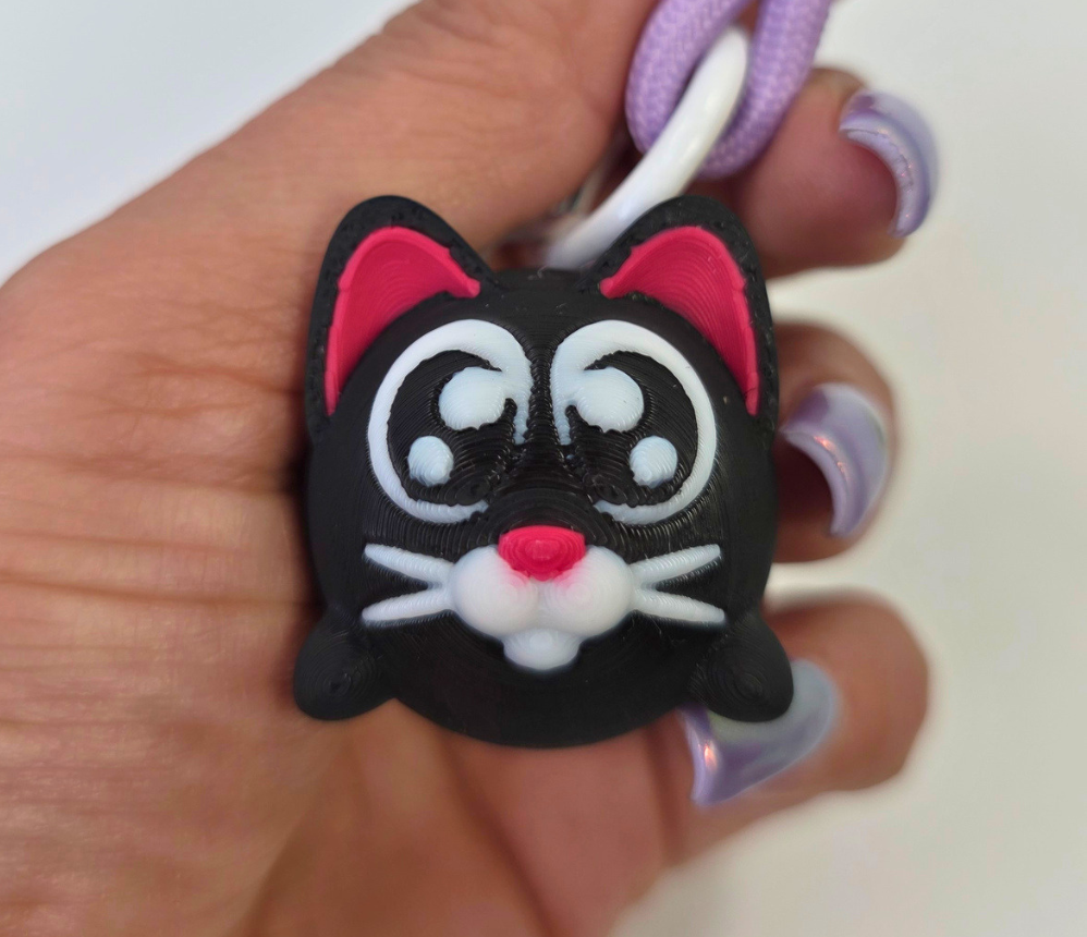 Light & Sound Cat Clicker Fidget Keychain