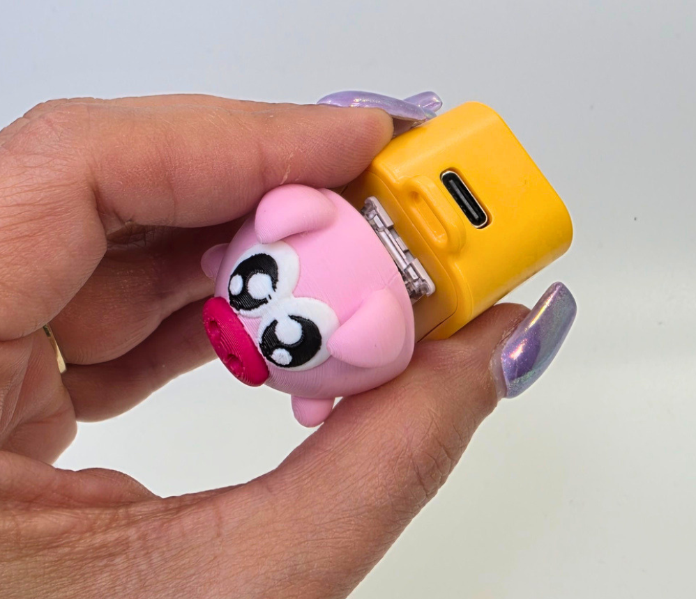 Light & Sound Pig Clicker Fidget Keychain
