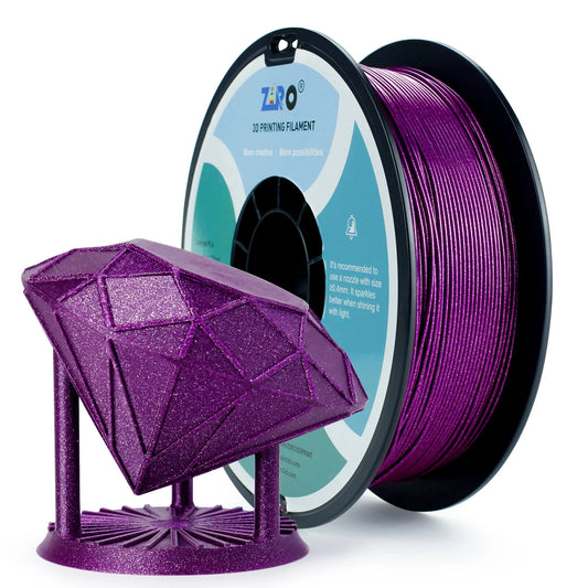 ZIRO Glitter Diamond PLA Filament 1.75mm, Purple