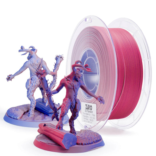 ZIRO Tri-color Matte PLA Filament 1.75mm, Frosted Berry