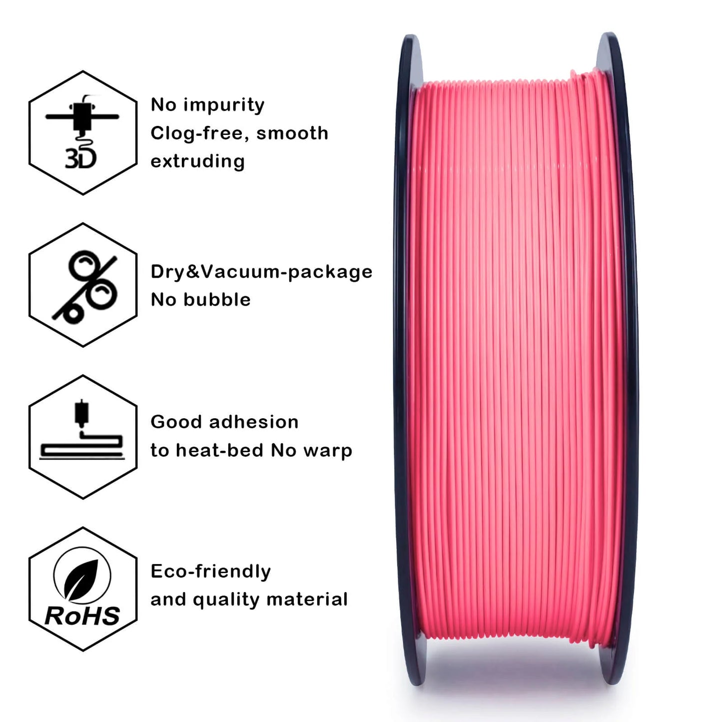 ZIRO PLA PRO Basic Color Series Filament 1.75mm, Pink